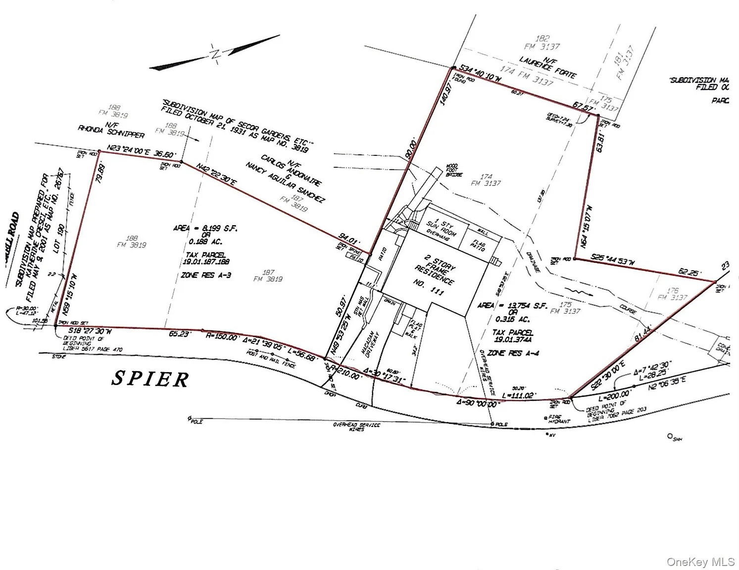 January 2026 Zillow listing of 111 Spier after subdivision